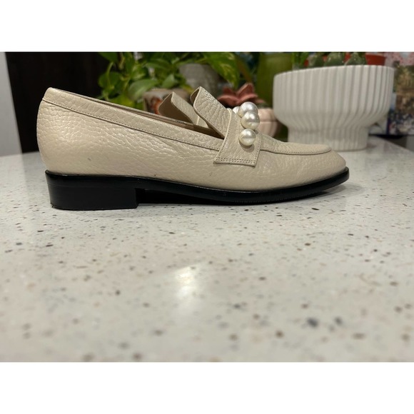 Stuart Weitzman Goldie Loafers with Pearl Embellishments - Picture 3 of 8